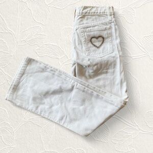 Vintage Juicy Couture Classic White Jeans with rhinestones Size 25
